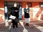 ministr Z.Škromach a starostka M.Štráchalová